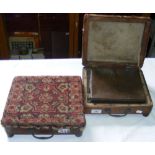 Pair of Victorian car foot warmers with copper internal flask and wooden surround