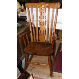 A locally Isle of Wight made country slat back rocking chair