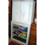 Painted pine kitchen cupboard