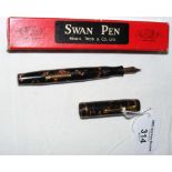 A Mentmore fountain pen with Swan Pen box