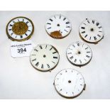 Six antique pocket watch movements (for restoration), spares