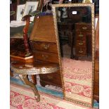 A decorative console table, together with gilt mirror