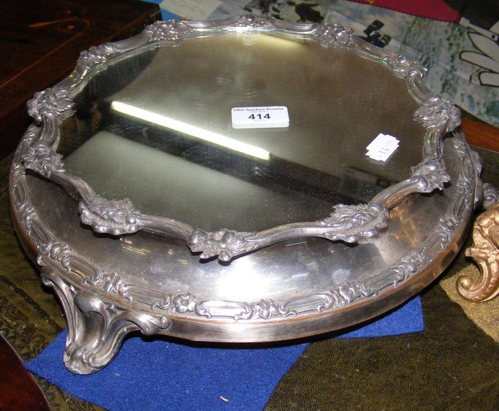Antique silver plated wedding cake stand