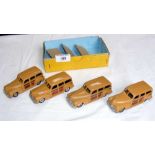 A rare Dinky Toys Trade Box of four Estate Cars No.27F (dished wheels)