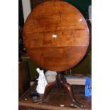 Georgian oak snap-top table - 73cm diameter