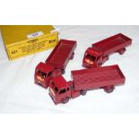 Boxed Dinky Toys Trade Box No.30W Three Electric Articulated Lorries