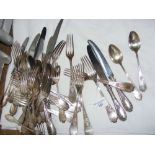 Selection of continental silver plated cutlery