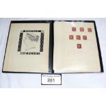 Great Britain Queen Victoria 1d Red Study Collection in folder displaying numerous errors, flaws and