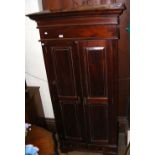 Antique style two drawer mahogany wardrobe