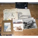 Selection of interesting photographs, Isle of Wight book by Heaton Cooper, together with an album