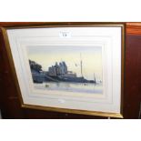 PAVEY-SMITH - watercolour of the Royal Yacht Squadron