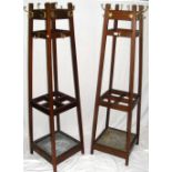 A pair of antique coat/hat/stick stands