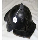 A Cromwellian "lobster tailed" trooper's helmet, the one-piece hemispherical ribbed skull with