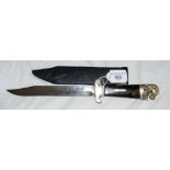 A rare mid-19th century horse head pommel Bowie knife by James & Low, Sheffield, with unusual