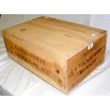 A case of 12 bottles of Chateau la Tour de Mons Margaux 1972 in original wooden crate