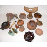 A collection of sundry Roman, Greek and other antiquities, including pottery, glass, wood, etc.