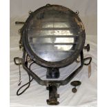 A 45cm diameter Second World War naval signalling lamp complete with fixing bracket