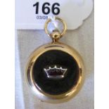 A 9ct gold crown embossed sovereign case with pendant mount