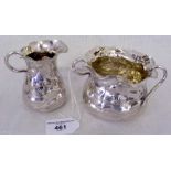 A Schiebler Japonesque sterling silver cream jug and matching sugar bowl impressed L.O.W. with