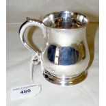 A George II small silver tankard - London 1743