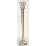 An unusual Georgian wine glass - 60cm high overall - with airtwist stem