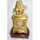 A 19th century French ormolu musical mantel clock, the movement engraved Guyerdetaine, Paris, 2884 -