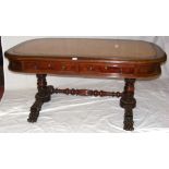 A William IV mahogany partner's desk, the 165cm top having brown leather inset, drawer stamped T.