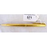 An 18ct gold cased slimline ball-point pen