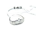 A diamond "wishbone" ring in 18ct white gold setting