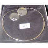 A Georg Jensen silver necklet designed by Jacqueline Raburn, in original box and outer case