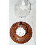 A gent's silver cased pocket watch by Ammanford with separate secondhand and chain on stand