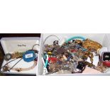 Large collection of costume jewellery, necklaces, etc.