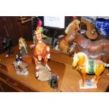 Selection of collectable horse ornaments