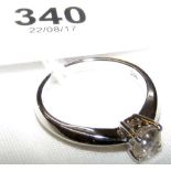 Single stone diamond ring in 18ct gold setting (approximately 0.5 carat)