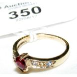 Multi gemstone ring in 9ct gold setting