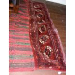 Antique Middle Eastern wall hanging carpet - 200cm x 60cm