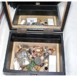 Various collectable jewellery including lady's silver evening purse with Chester hallmark, etc