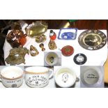 Various collectables, including Fieldings propaganda Adolph Hitler chamber pot