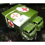 Two Dinky Toys No. 626 Military Ambulances