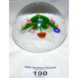 A John Deacons Christmas tree paperweight with 2002 cane