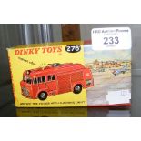 Boxed Dinky toy No. 276 Airport Fire Tender with flashing light