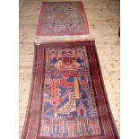 Antique Middle Eastern rug and one other