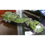 Dinky Toys No. 698 and 660 Army Tank Transporter with Tank