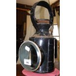 An old railway lamp - initialled L.P.T.B - 31cm high