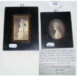 Miniature photographic portrait of Count Otto Schlippenbach - Officer in the Prussian Bodyguard,