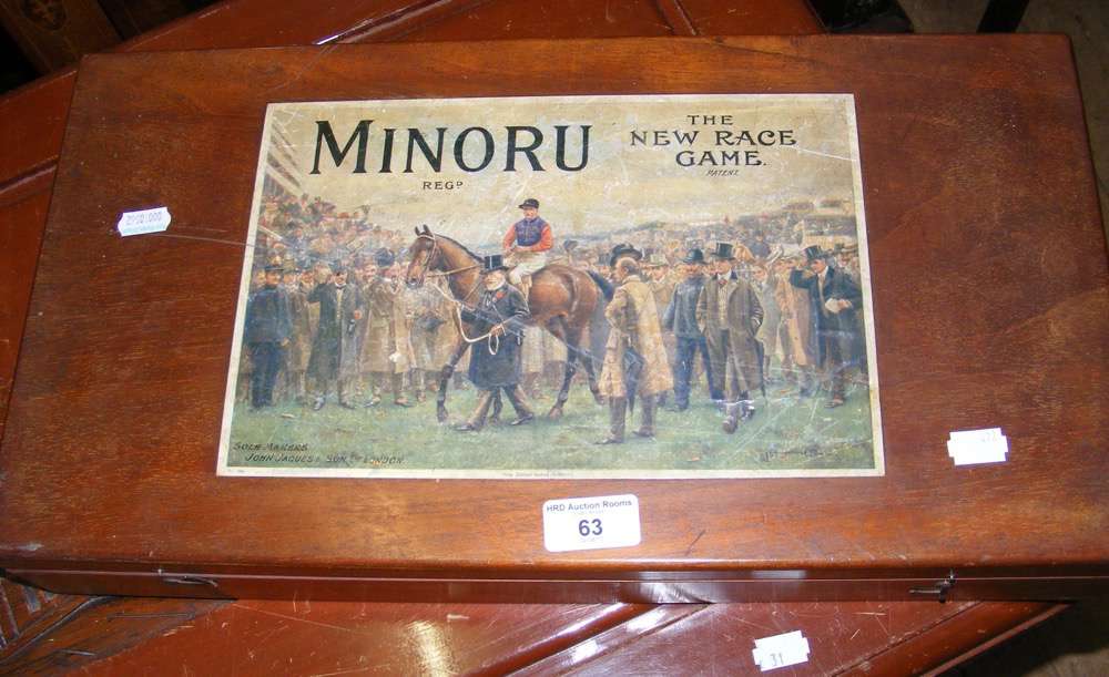 A Minoru horse racing game by Jaques & Son, London