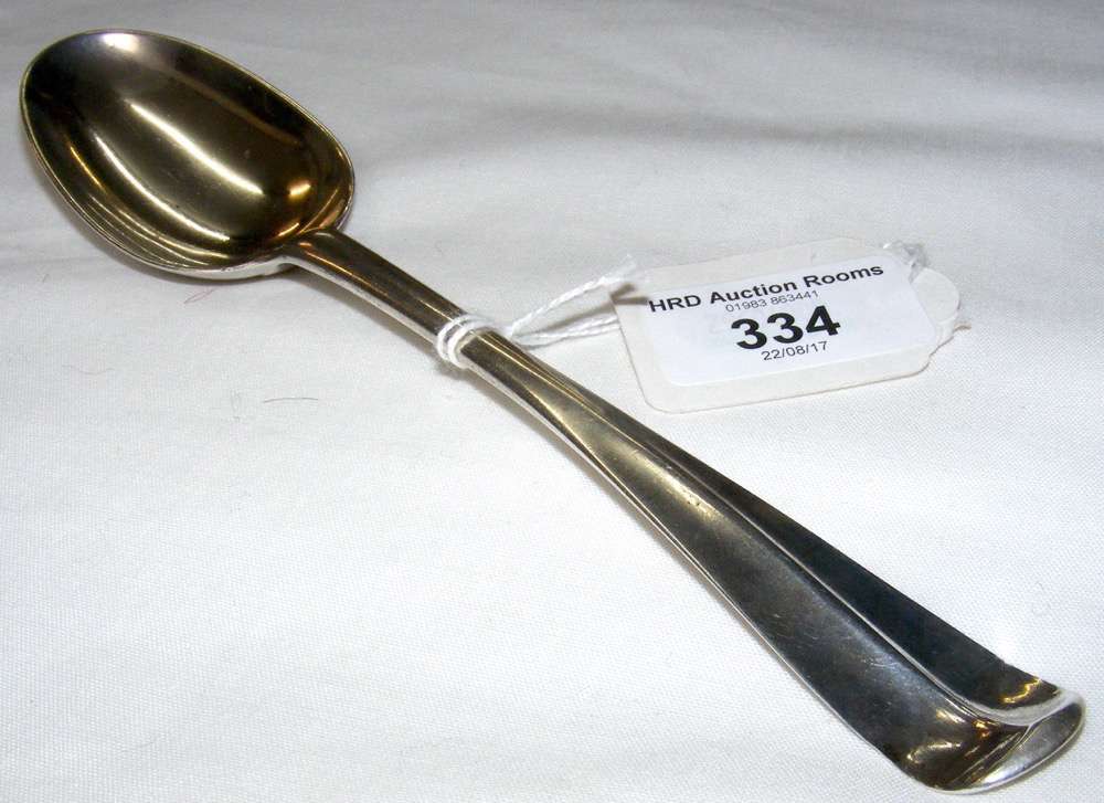 18th century Irish Provincial silver tablespoon bearing maker's mark for Joseph Johns - Limerick