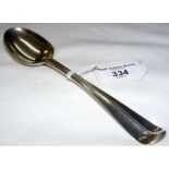 18th century Irish Provincial silver tablespoon bearing maker's mark for Joseph Johns - Limerick