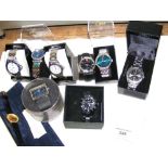 A selection of new boxed gent's wrist watches