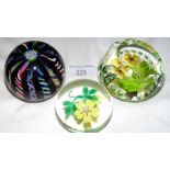 One Peter Holmes, one Limited Edition and one other boxed Selkirk paperweight